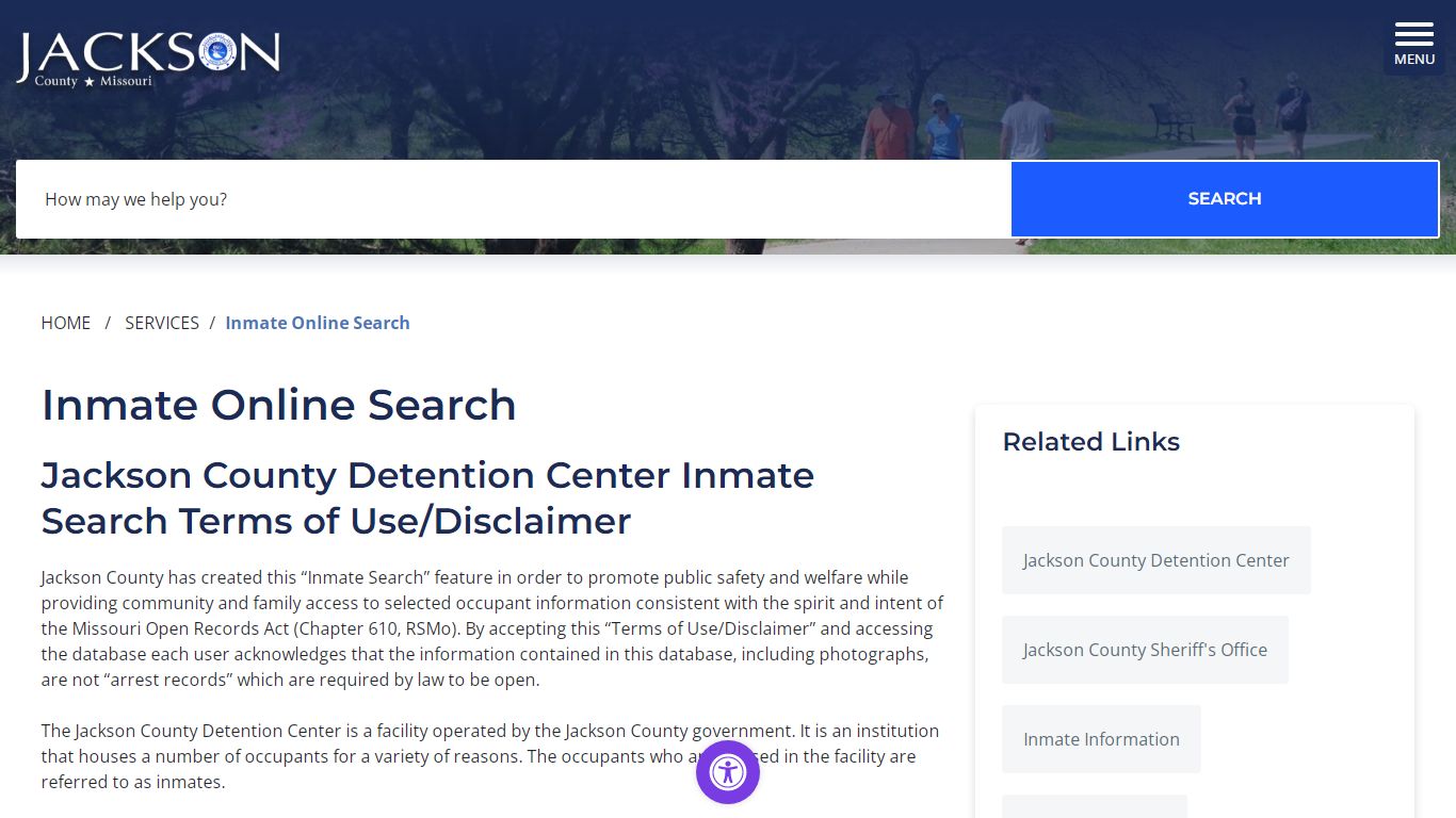 Inmate Online Search - Jackson County MO